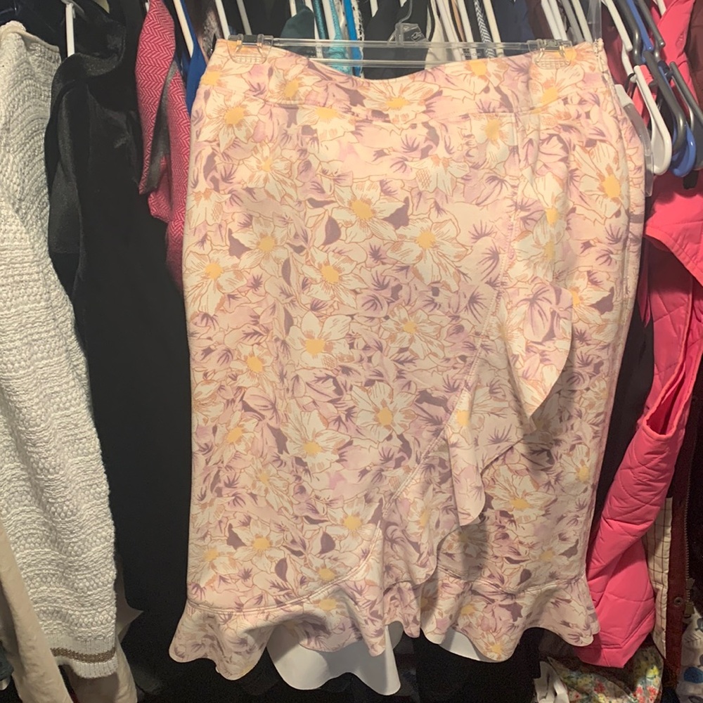 Anthropology floral skirt size 8